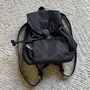 Black guess nylon mini backpack